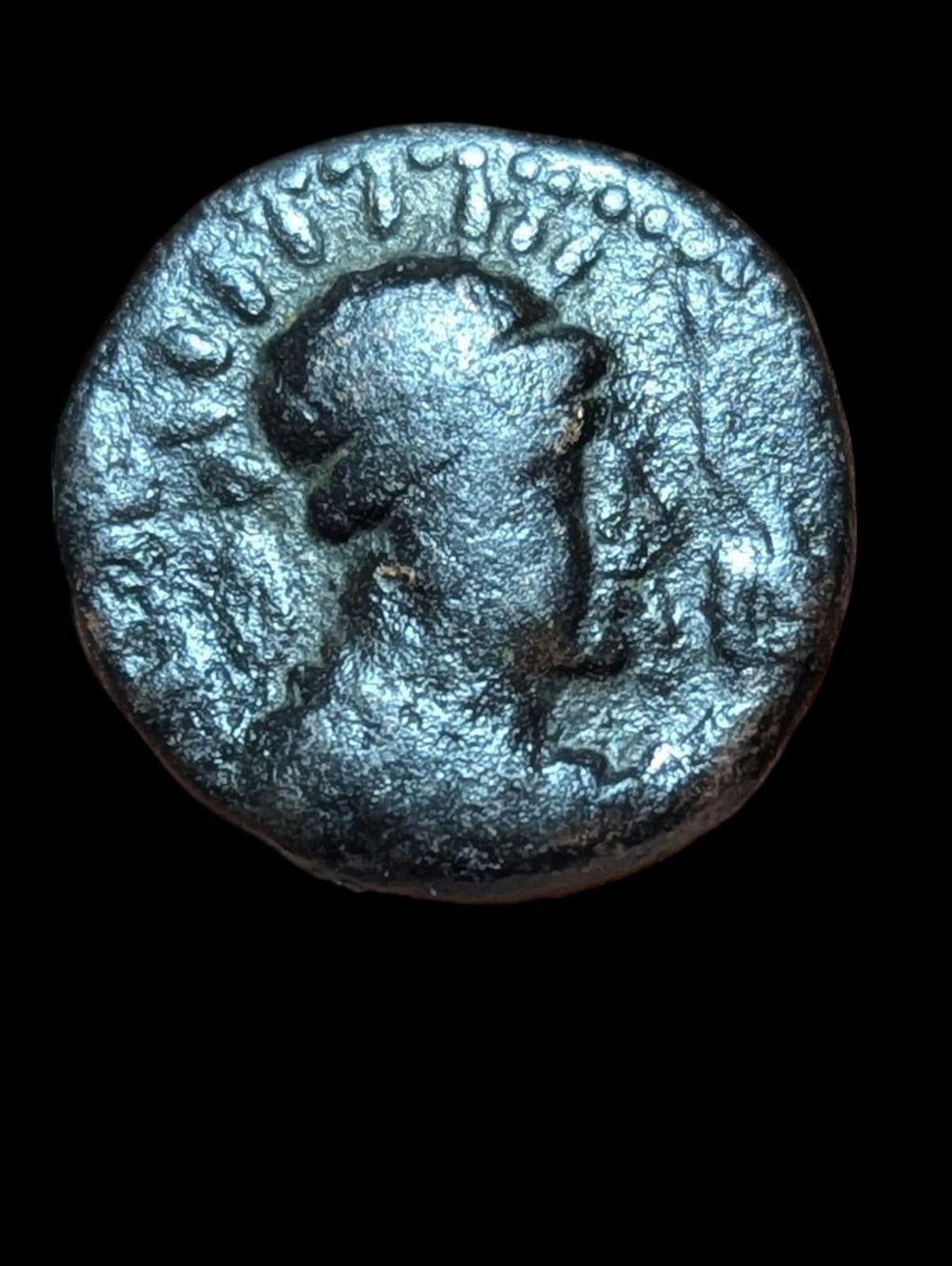 INDE Empire Kouchan ancien Roi Soter Megus Cavalier frappé sur cuivre 8g Rare