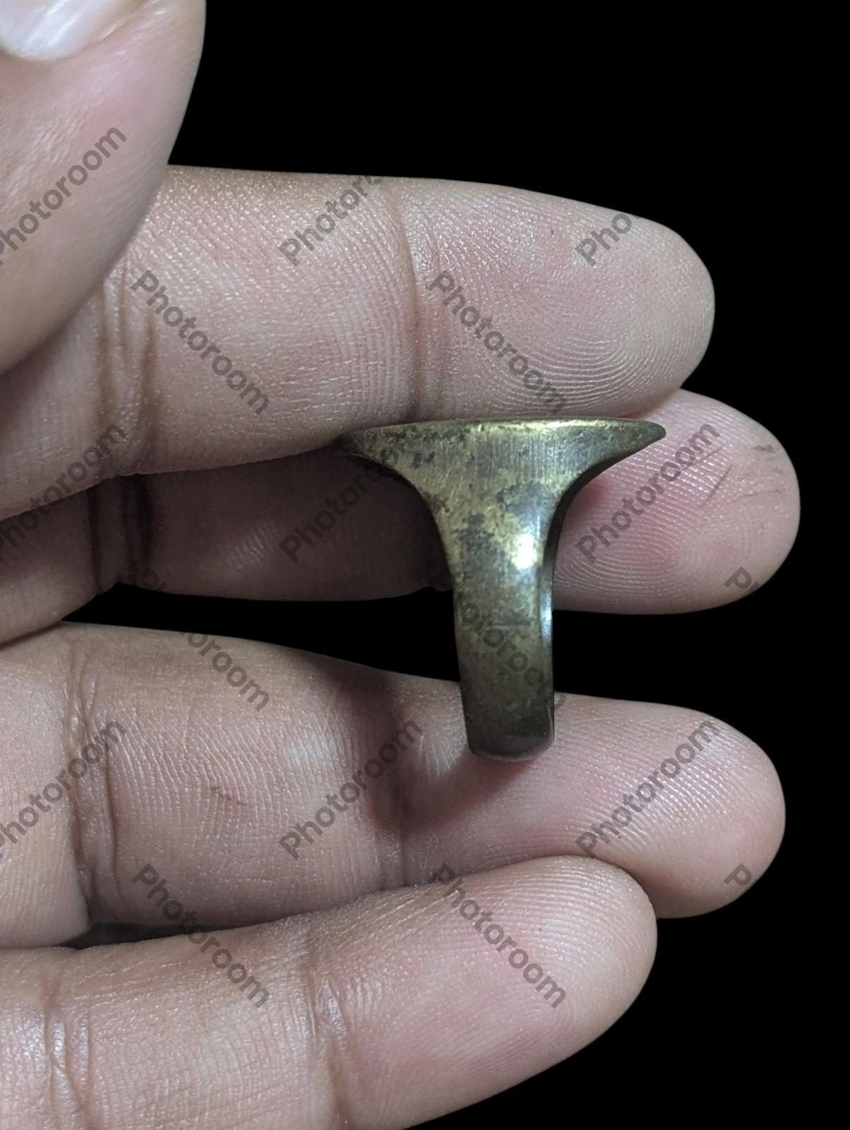 Medieval Antique Brass Masonic Ring Circa 18th To 19th Century Ad