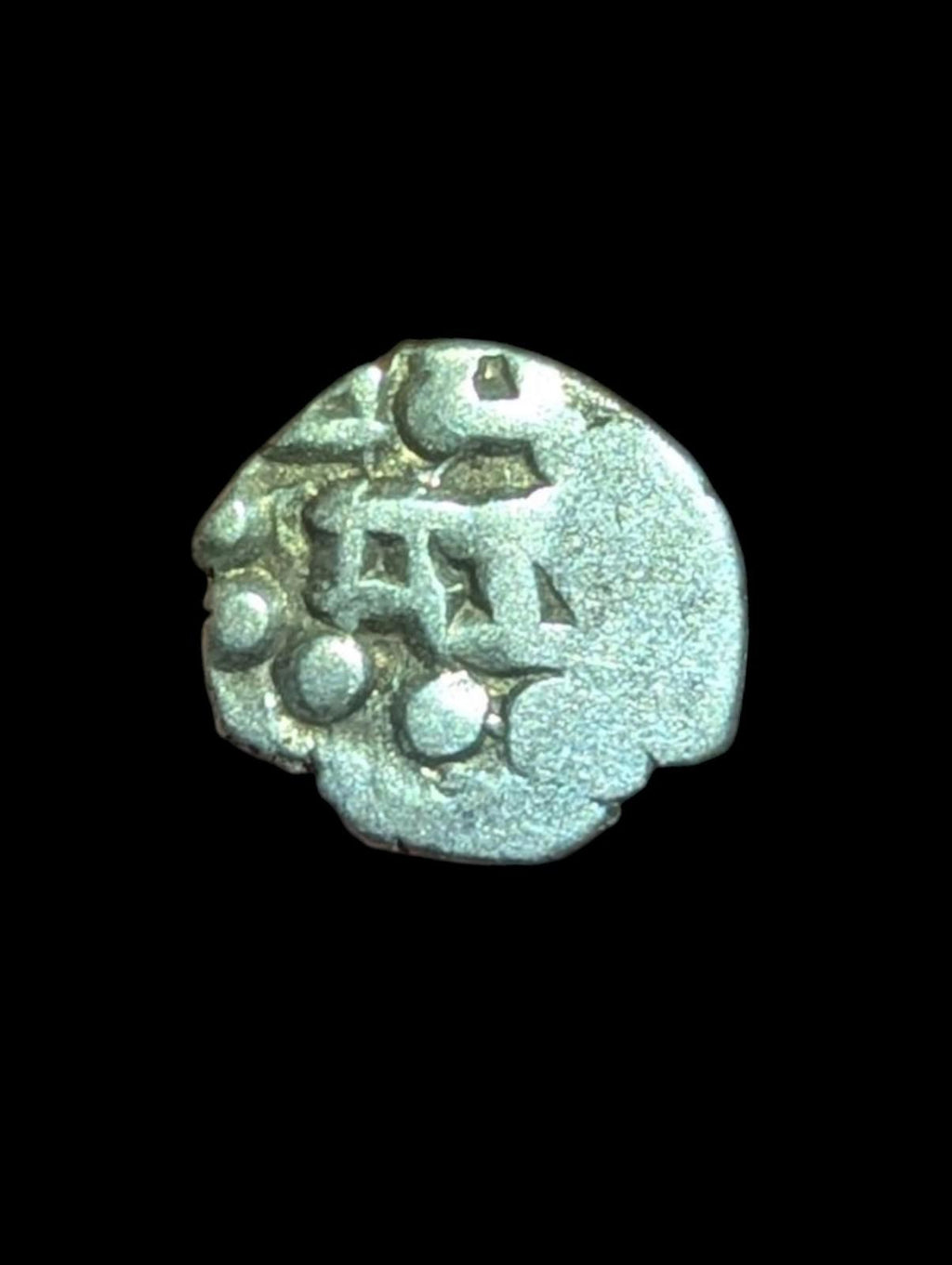 Dirham d'argent du gouverneur Asad, type bilingue avec arabe et brahmi, vers 712-856
