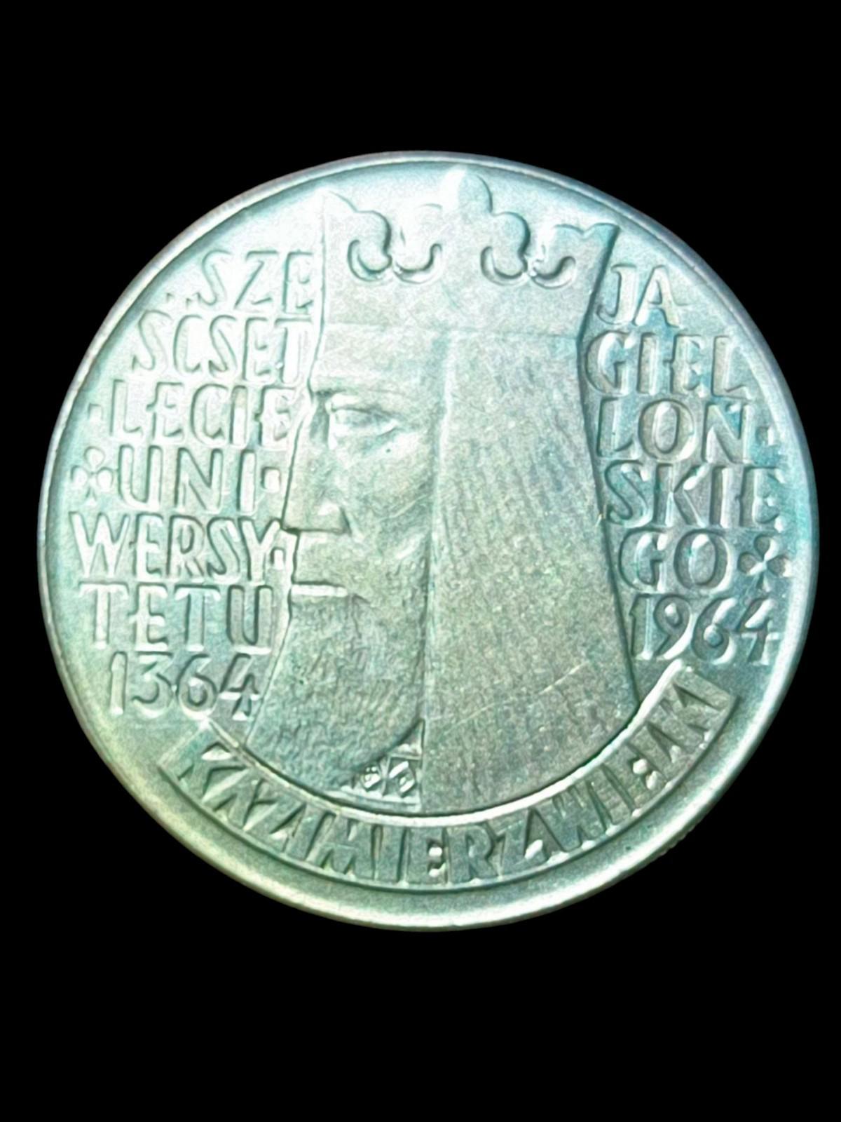 ANCIENNE PIÈCE POLOGNE (RÉPUBLIQUE POPULAIRE) 10 ZLOTY 1964 ROI KAZIMIERZ WIELKI