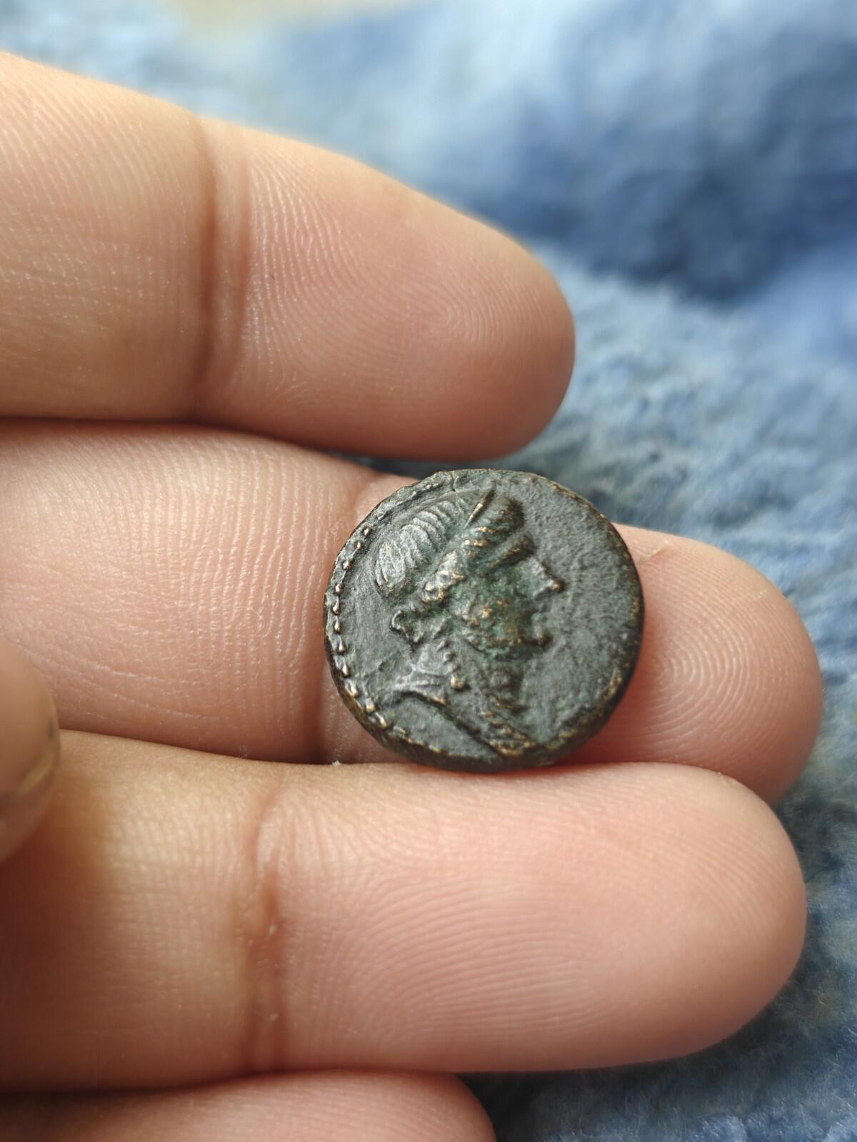 Roman AE16 Coin Antioch Bronze Pseudo Autonomous Lyre AD 62 63 Nero