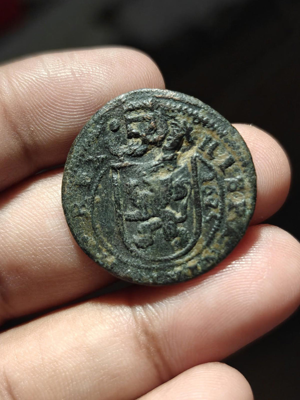 Large 1625 Spanish Coin King Philip IV Renaissance Period 8 Maravedis Very Nice#