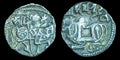 Indian OHINDA DYNASTY Samanta Deva HORSE -BULL SILVER coin Die Error**