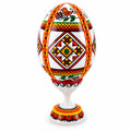 Bird Ukrainian Wooden Easter Egg Pysanka on a Stand 3.75 Inches