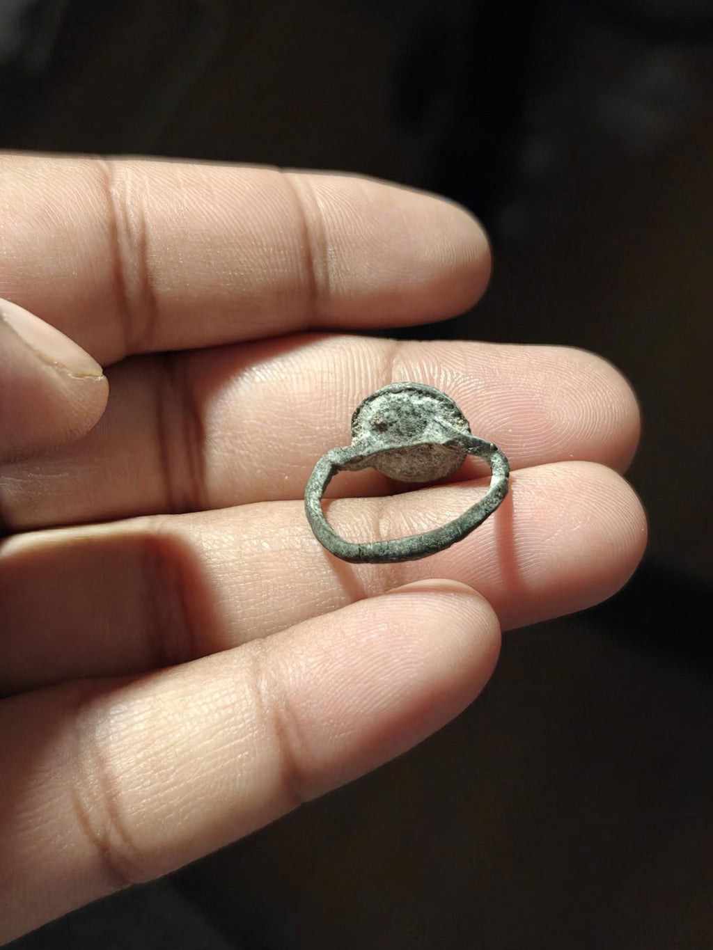 Roman Bronze Ring Ancient Greek Byzantine Victory Red Stone Collectible - Numis Hobby Shop